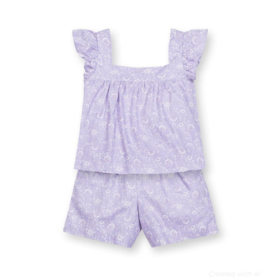 Faux Top Romper - Lavender Fields Floral - Romper