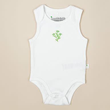 Bundle Of Joy Sleeveless Interlock Bodysuit - Innocence White