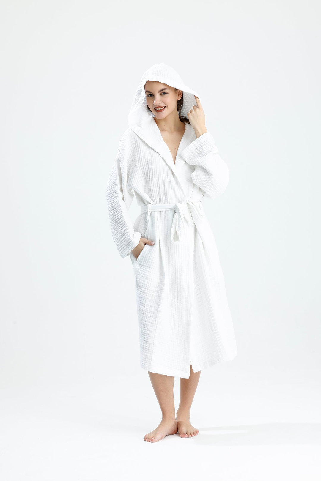 Muslin White Bathrobe