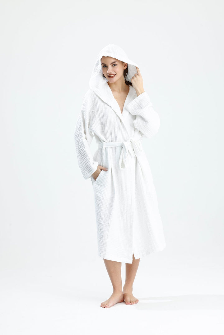 Muslin White Bathrobe