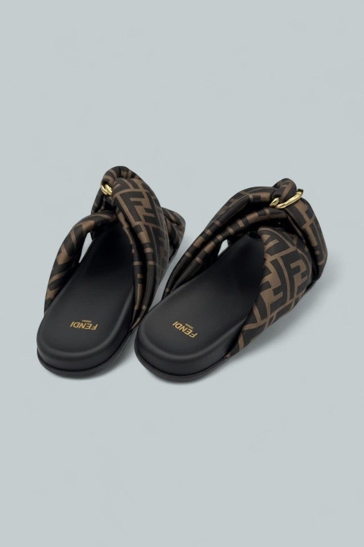 Feel Knot Slides - Tabacco Nero - US 10 - Sandals