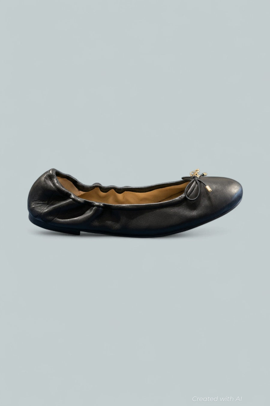 Felicia Ballet Flats - Black Leather - 7 - Flats