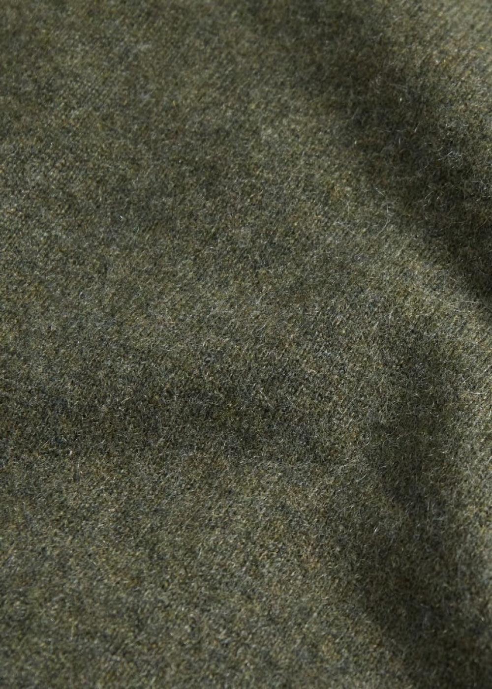 Felted Cashmere Cardigan - Olive - Cardigan