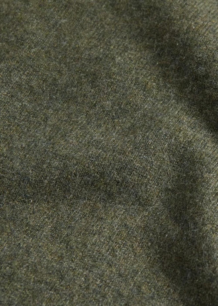 Felted Cashmere Cardigan - Olive - Cardigan