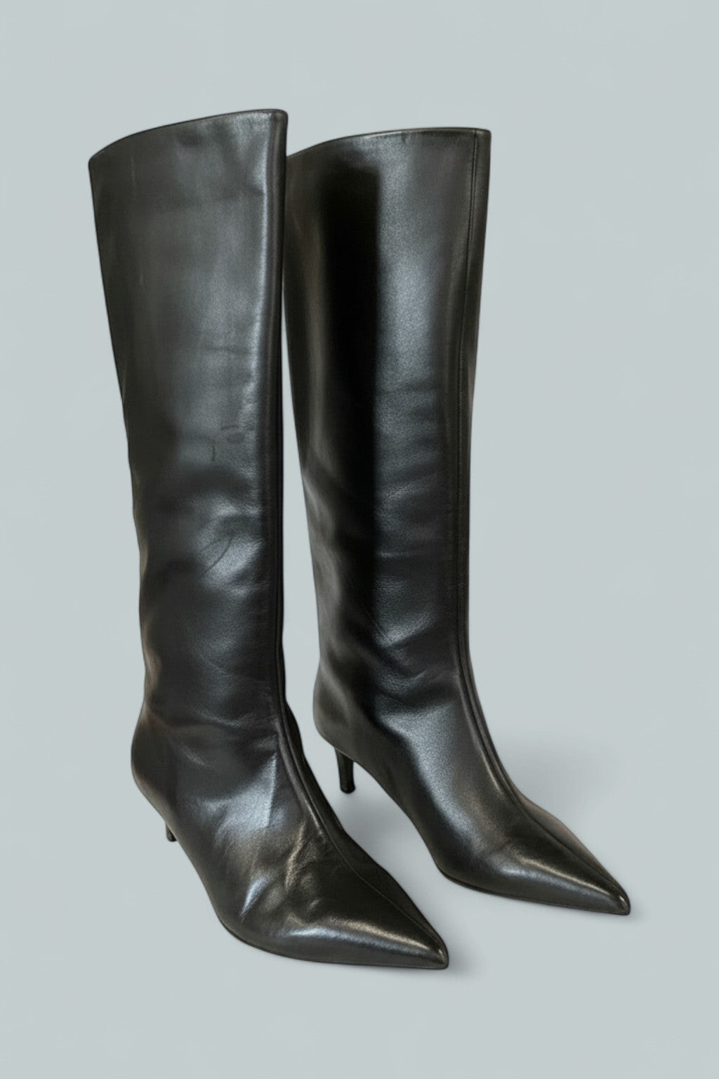 Women's Kiki Kitten Heel Boots - Black Leather