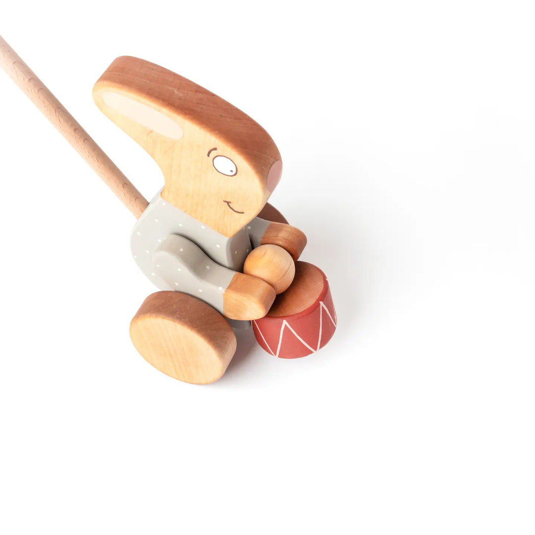 Push Toy Rabbit with A Drum