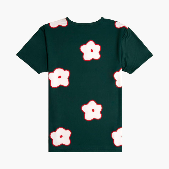 Aqua Terra Flower Patch Tee - Dark Green