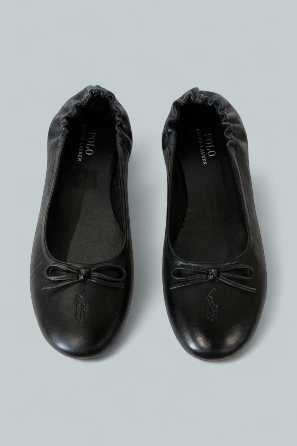 Girl's Leather Pony Ballet Flat - Black
