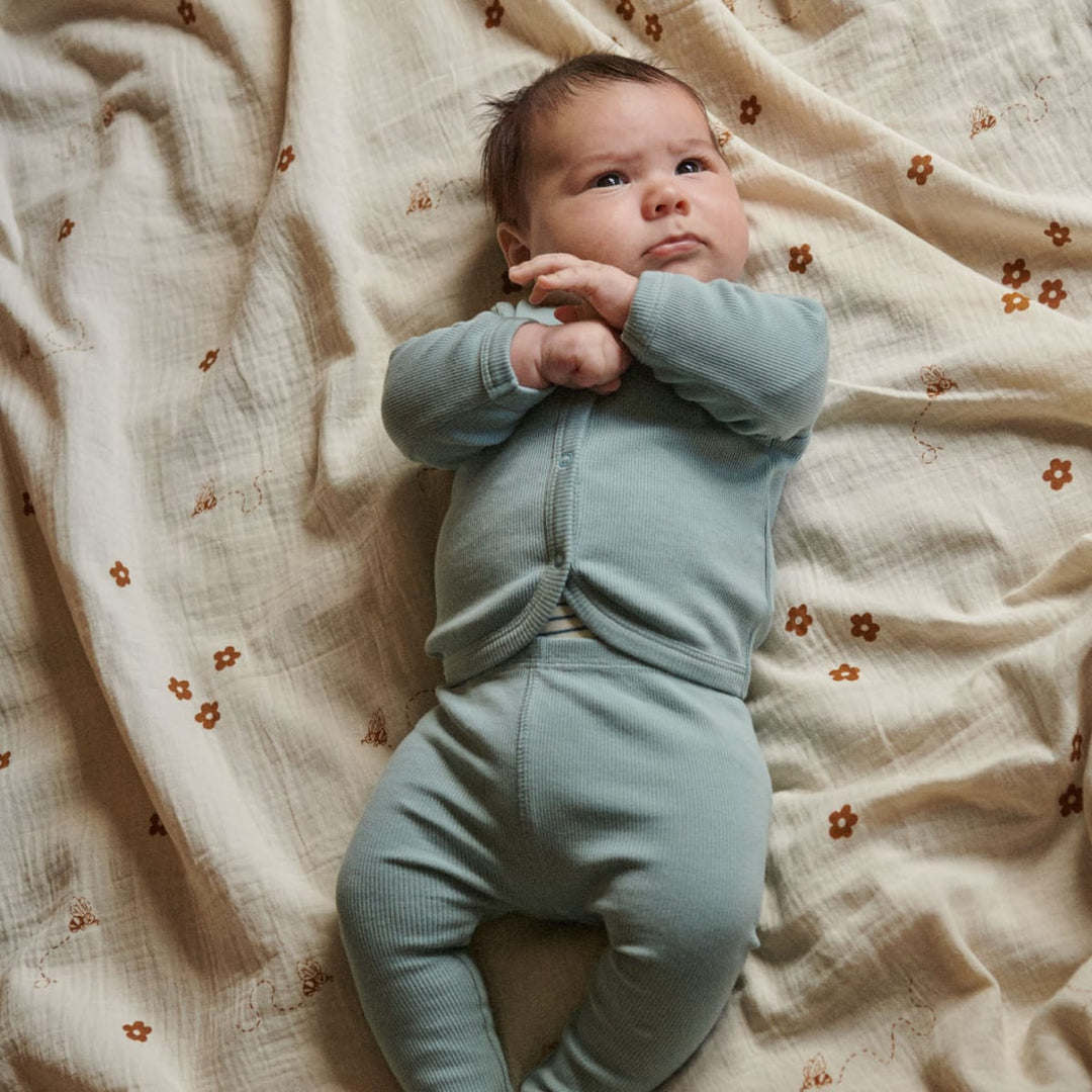 Muslin Wrap - Bumble Bee Print Muslin