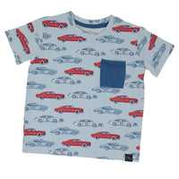 Crew Neck Tee - Stock Cars Blue
