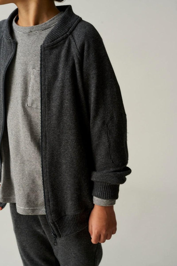 Soft Knit Jacket - Dark Grey