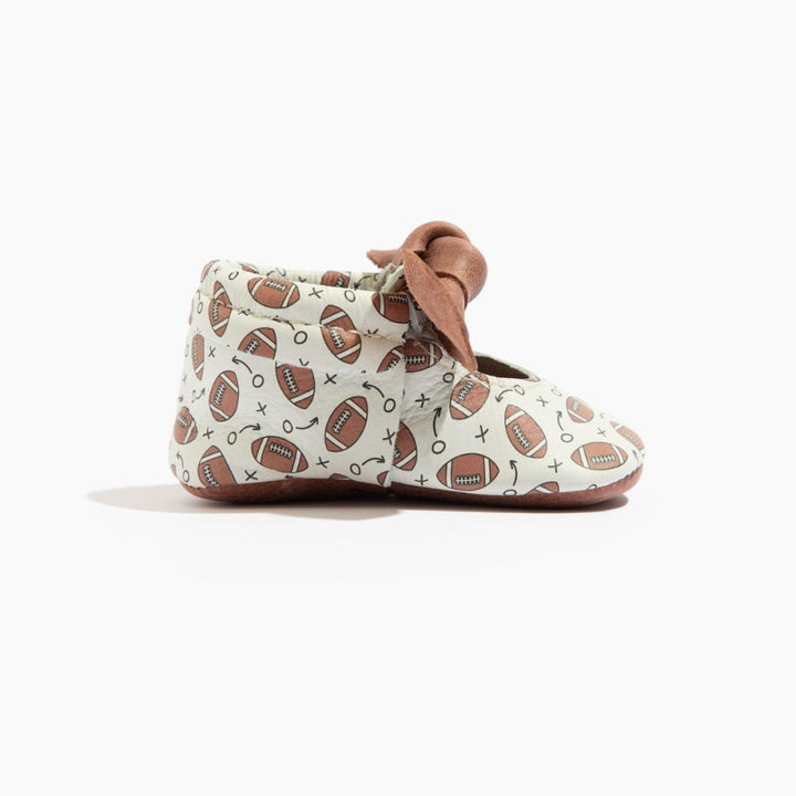 First Down Knotted Bow Baby Shoe - ’Flats - Baby Kids Adult All’