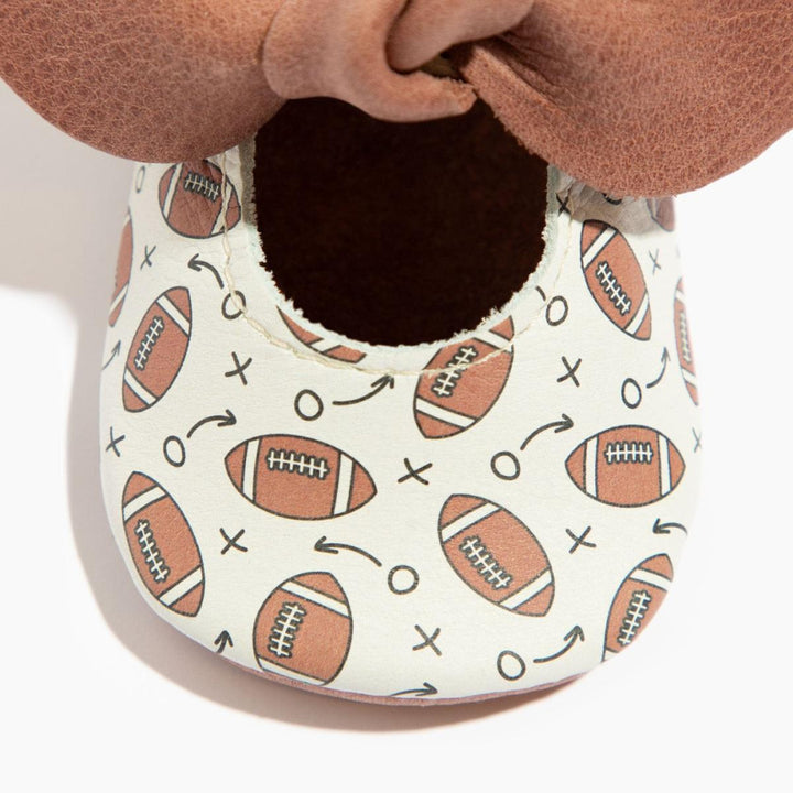 First Down Knotted Bow Baby Shoe - ’Flats - Baby Kids Adult All’