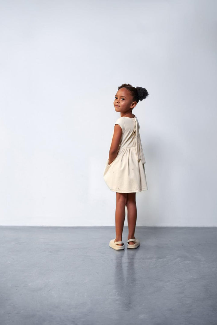 Fit & Flare Jersey Dress - Cream - Dresses
