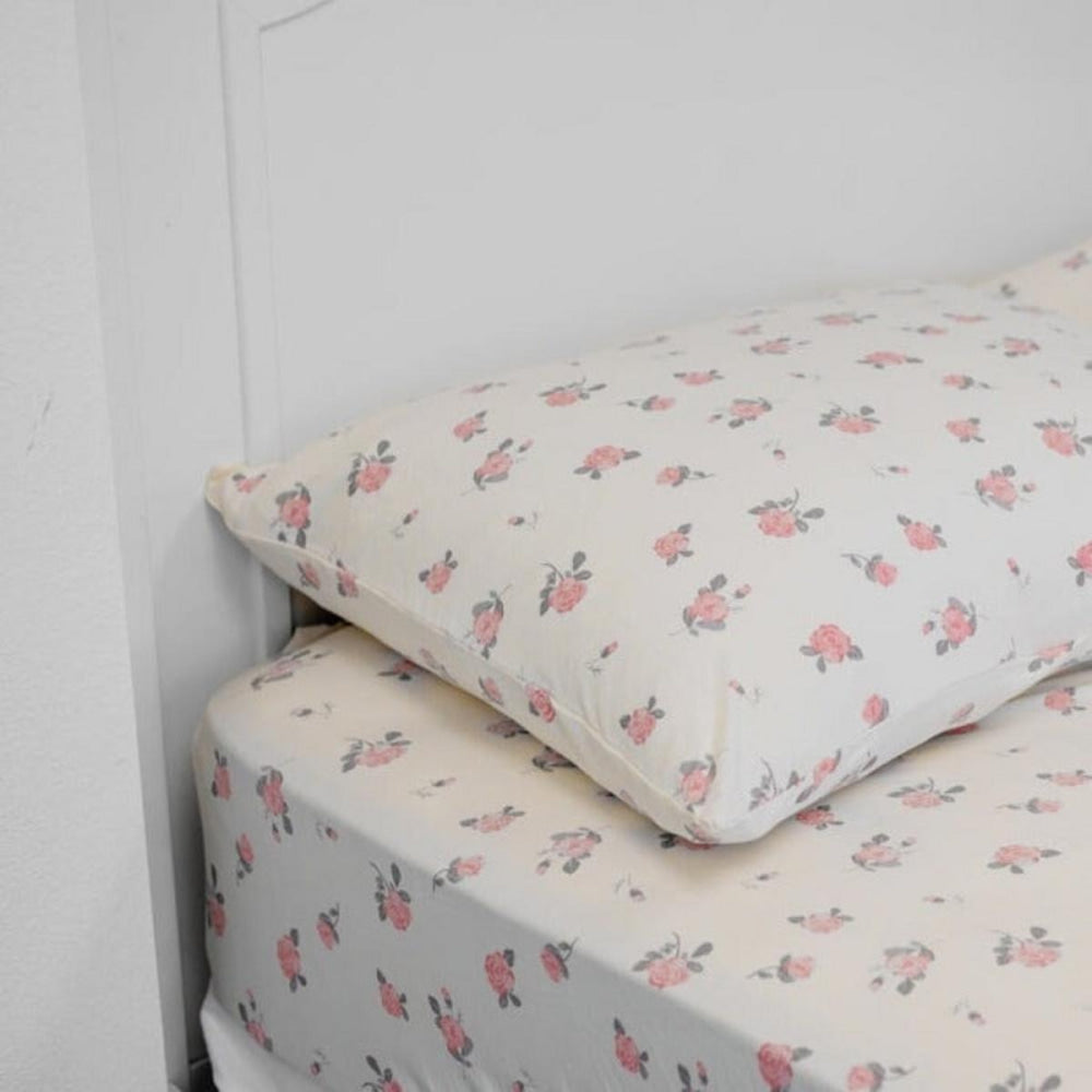 Fitted Sheet Twin - Roses White - OS - Crib Sheet