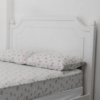 Fitted Sheet Twin - Roses White - OS - Crib Sheet