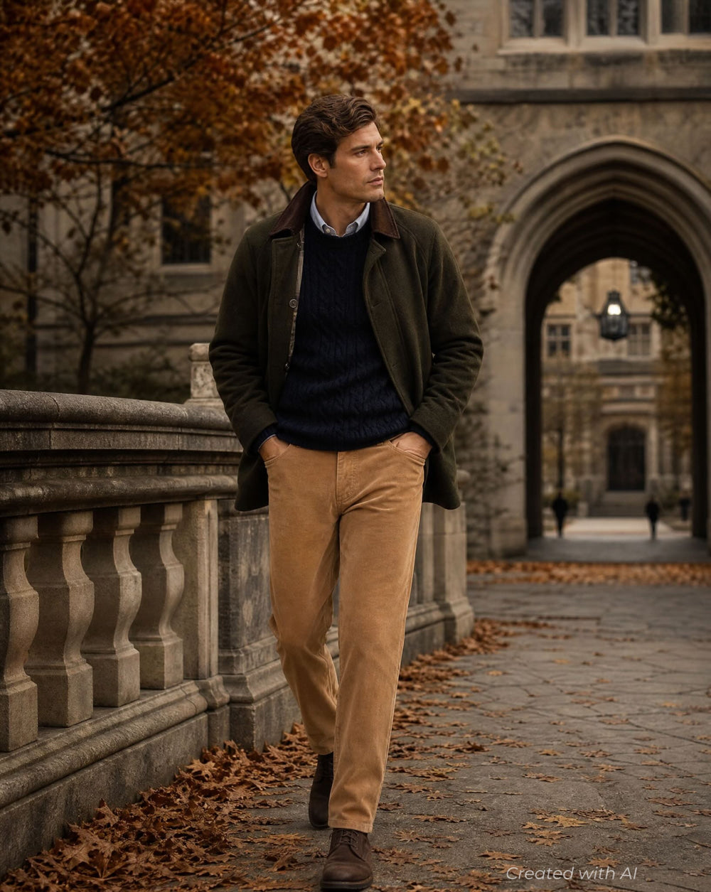 Five Pocket Corduroy Trouser - Camel - Pants