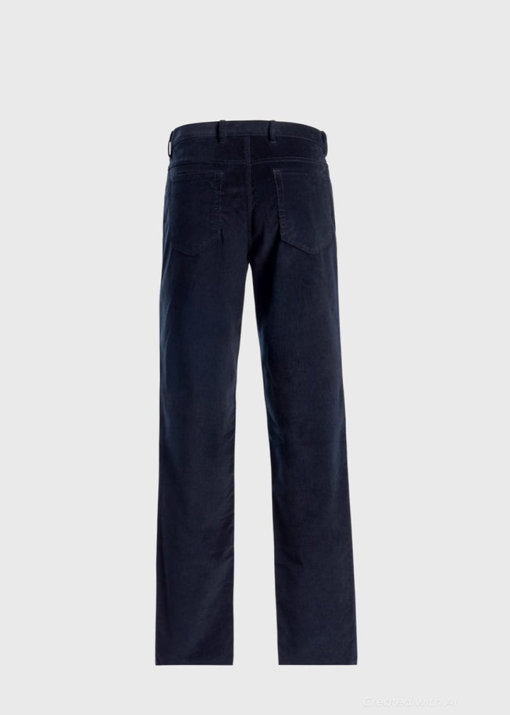 Five Pocket Corduroy Trouser - Navy - Pants