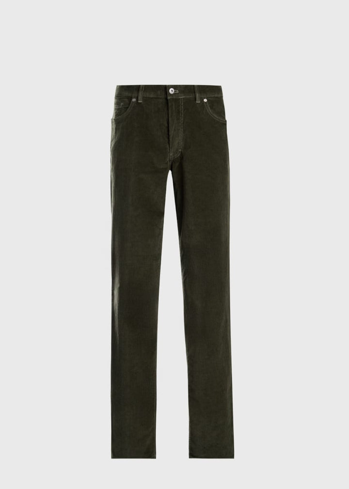 Five Pocket Corduroy Trouser - Olive - Pants