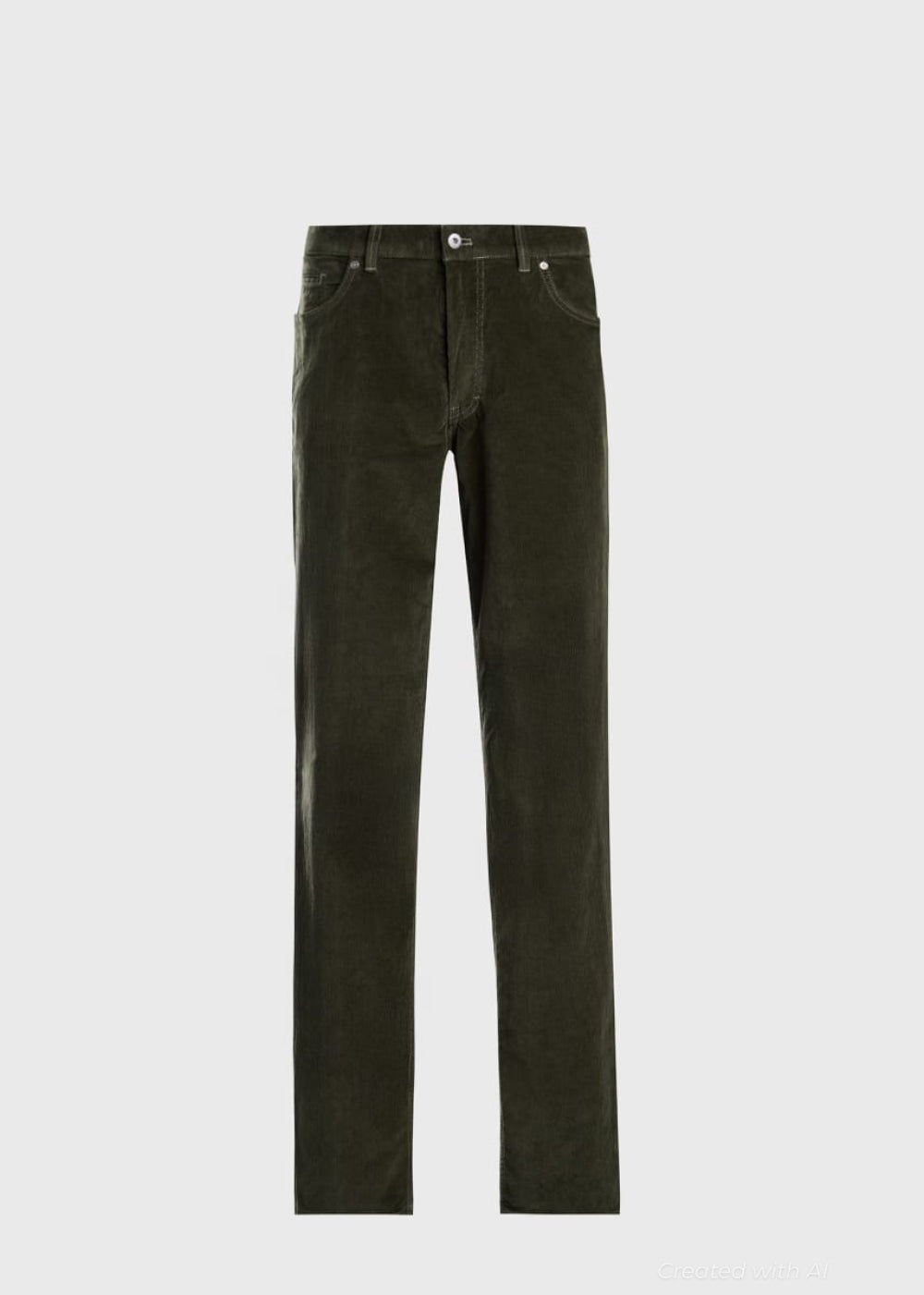 Five Pocket Corduroy Trouser - Olive - Pants