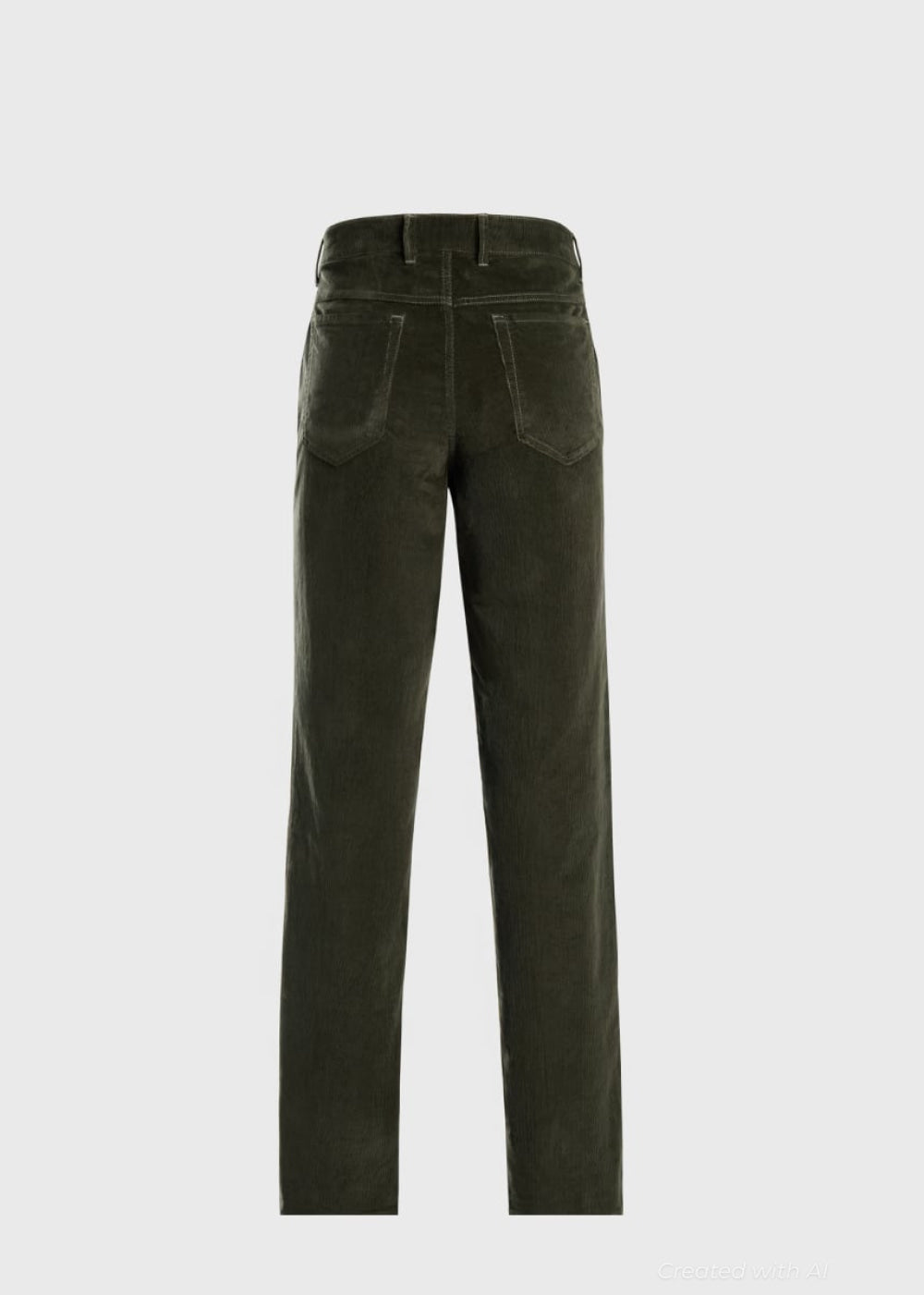 Five Pocket Corduroy Trouser - Olive - Pants