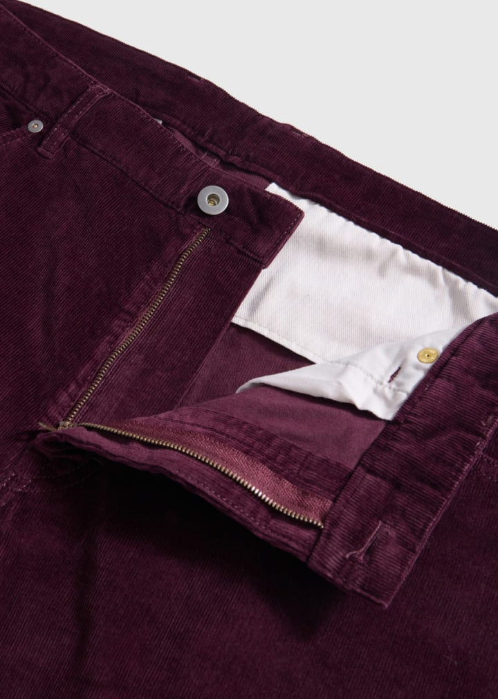 Five Pocket Corduroy Trouser - Wine - Pants