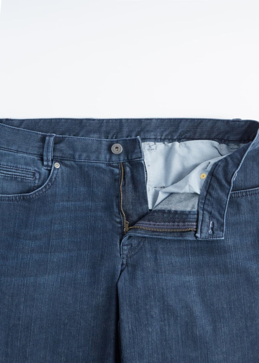 Five Pocket Cotton and Cashmere Denim Pant - Indigo - 42 (Long) - Jeans