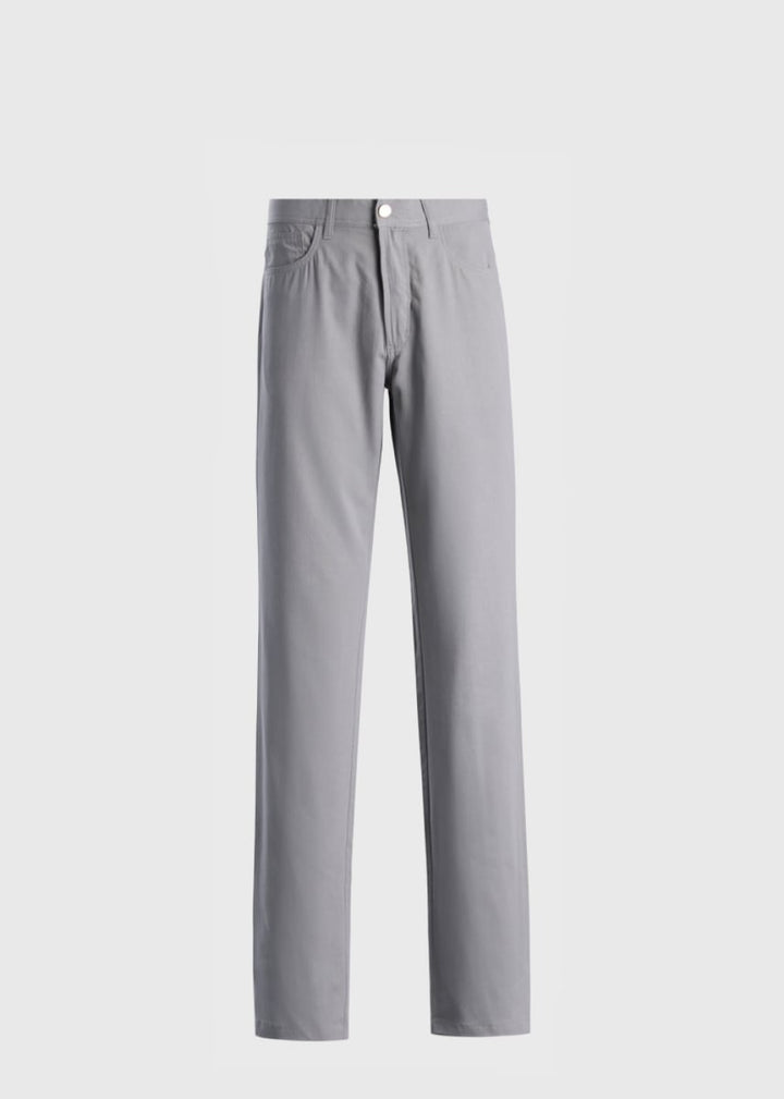 Five-Pocket Dress Trouser - Silver - Pants