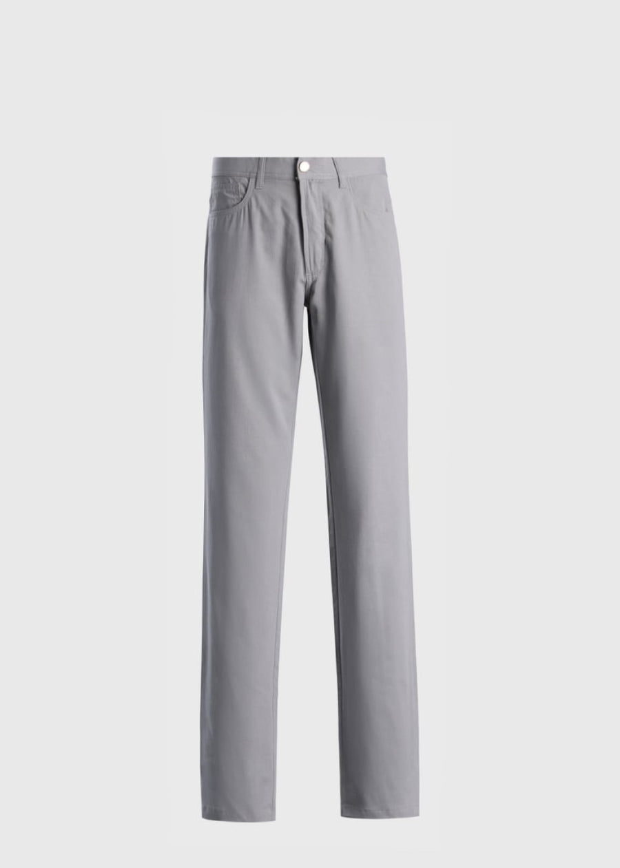 Five-Pocket Dress Trouser - Silver - Pants