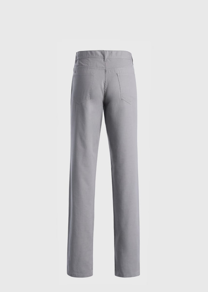 Five-Pocket Dress Trouser - Silver - Pants