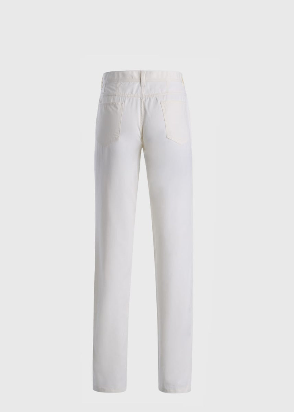 Five-Pocket Dress Trouser - White - Pants