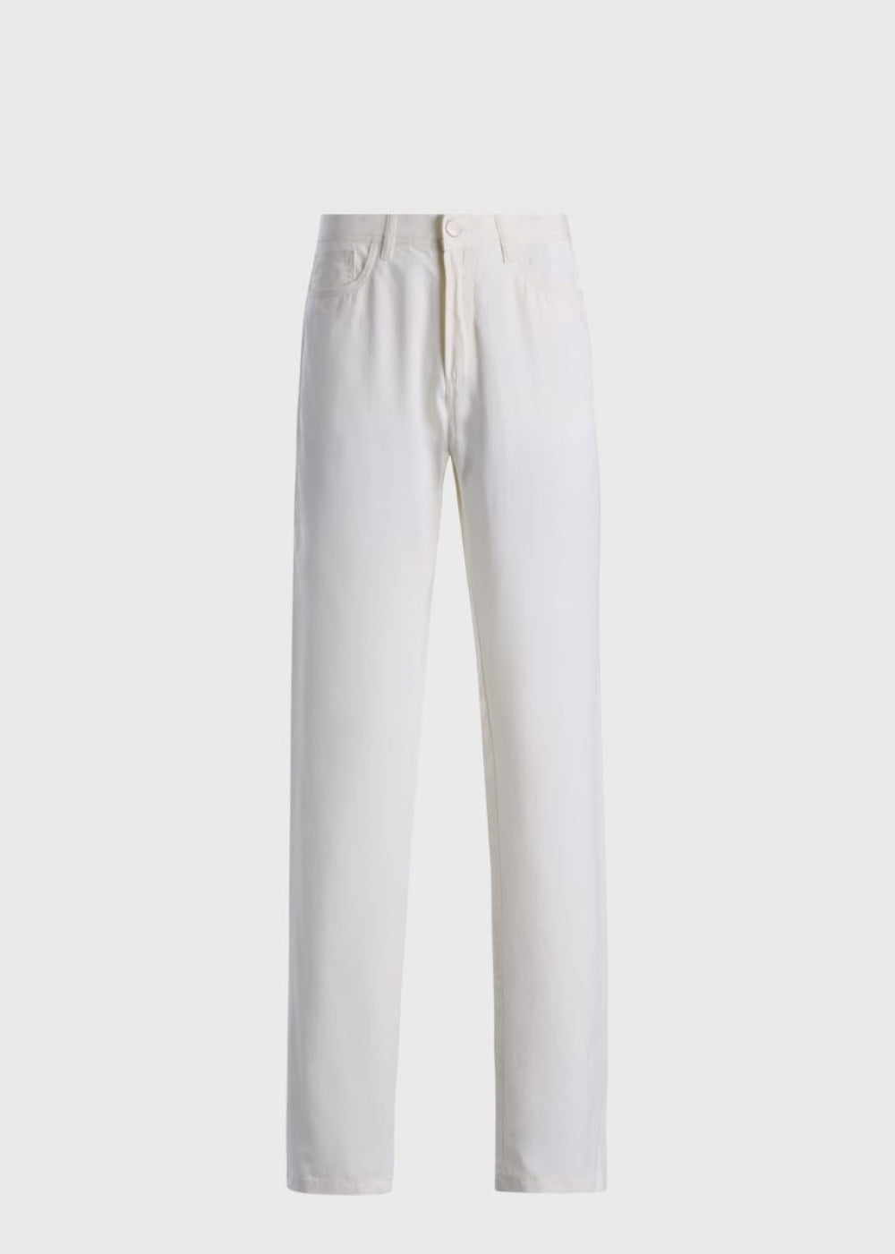 Five-Pocket Dress Trouser - White - Pants