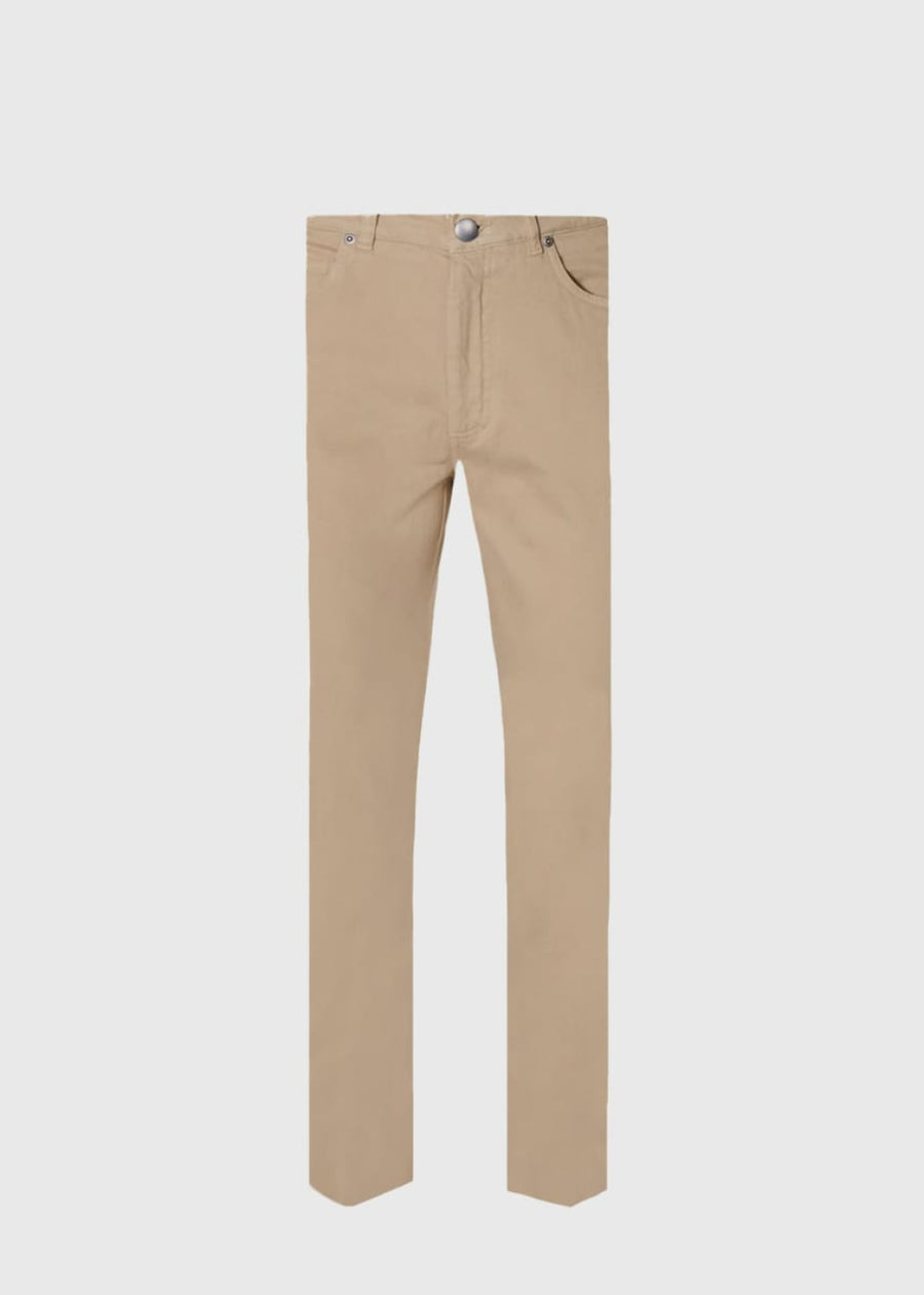Five Pocket Gabardine Twill Pant - Khaki - 42 (Long) - Pants