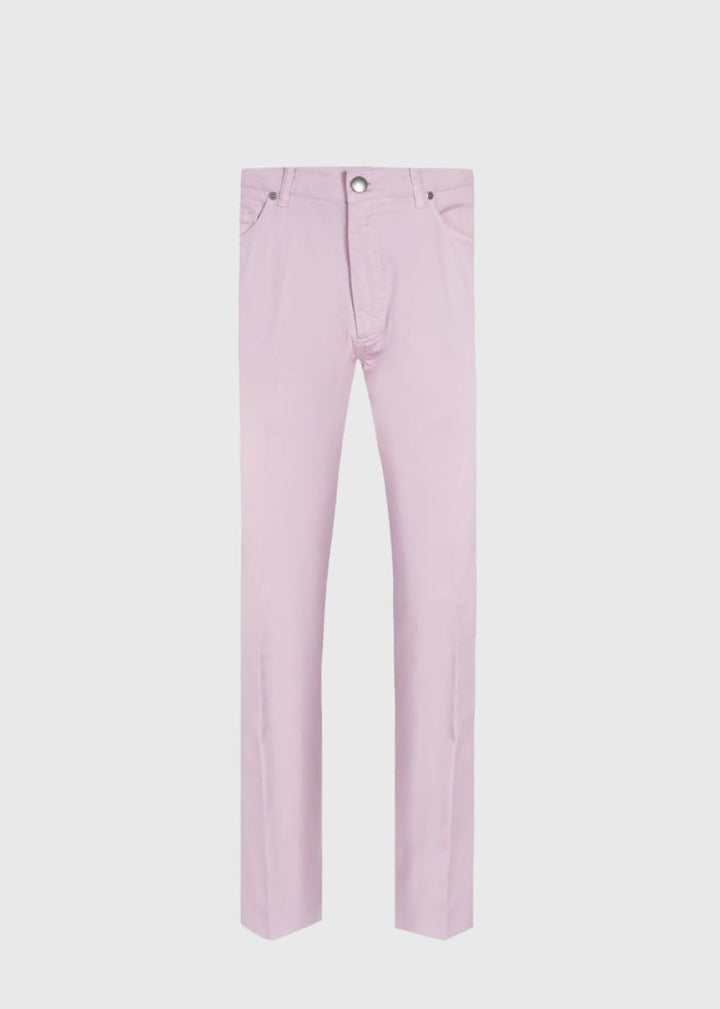 Five Pocket Gabardine Twill Pant - Light Pink - Pants