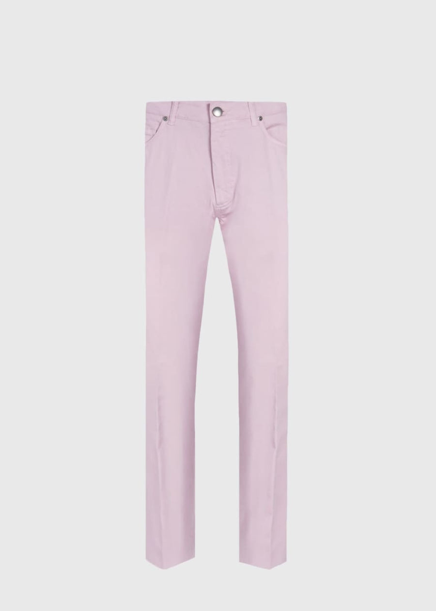 Five Pocket Gabardine Twill Pant - Light Pink - Pants