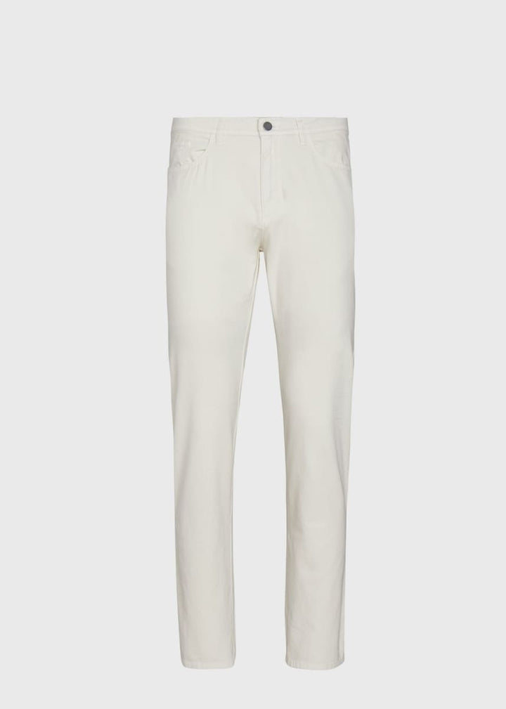 Five Pocket Pima Cotton Pant - Stone - Pants