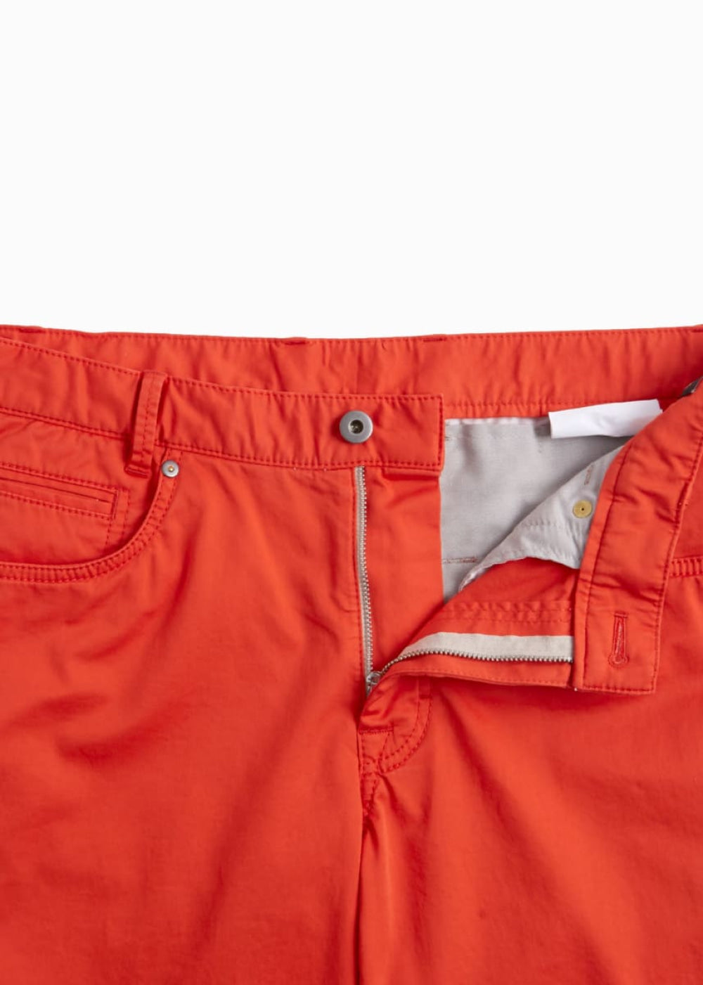 Five Pocket Satin Finish Cotton Pant - bright red - 38 - Pants