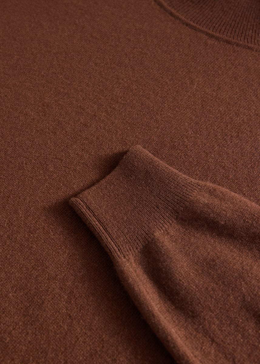 Cashmere Turtleneck Sweater - Brown