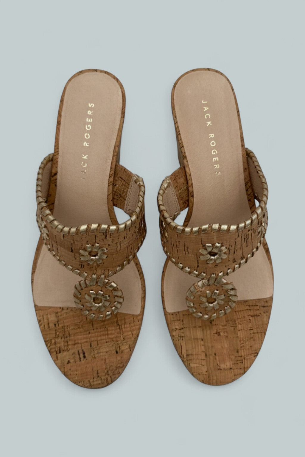 Jacks High Wedge - Cork/Gold