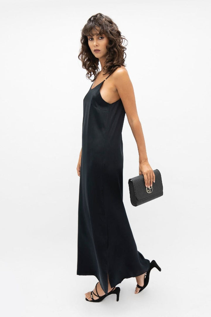 Calabar Slip Dress - Black