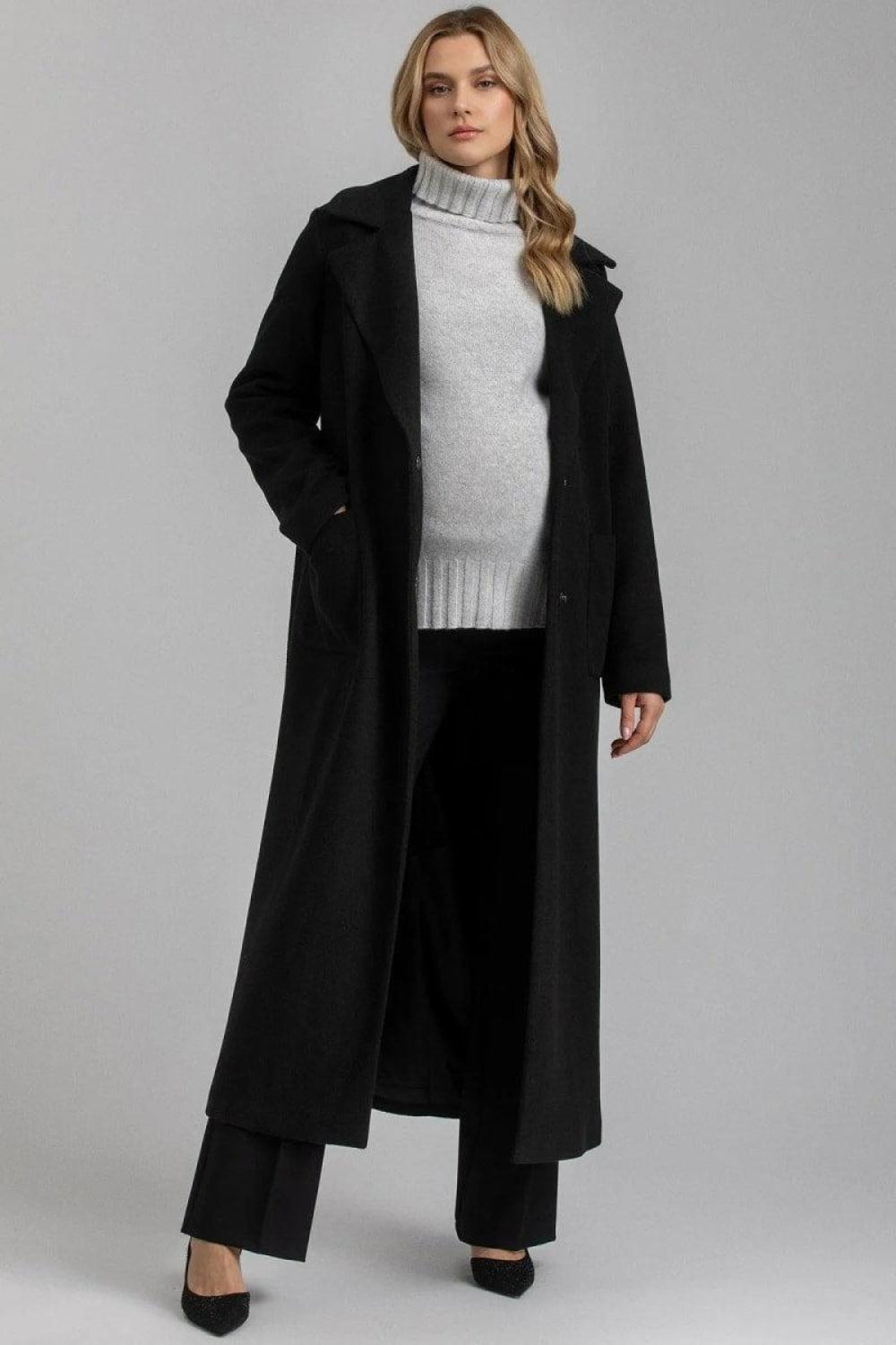 FLAMINIA Maternity Coat - Black - Trench coat - adult