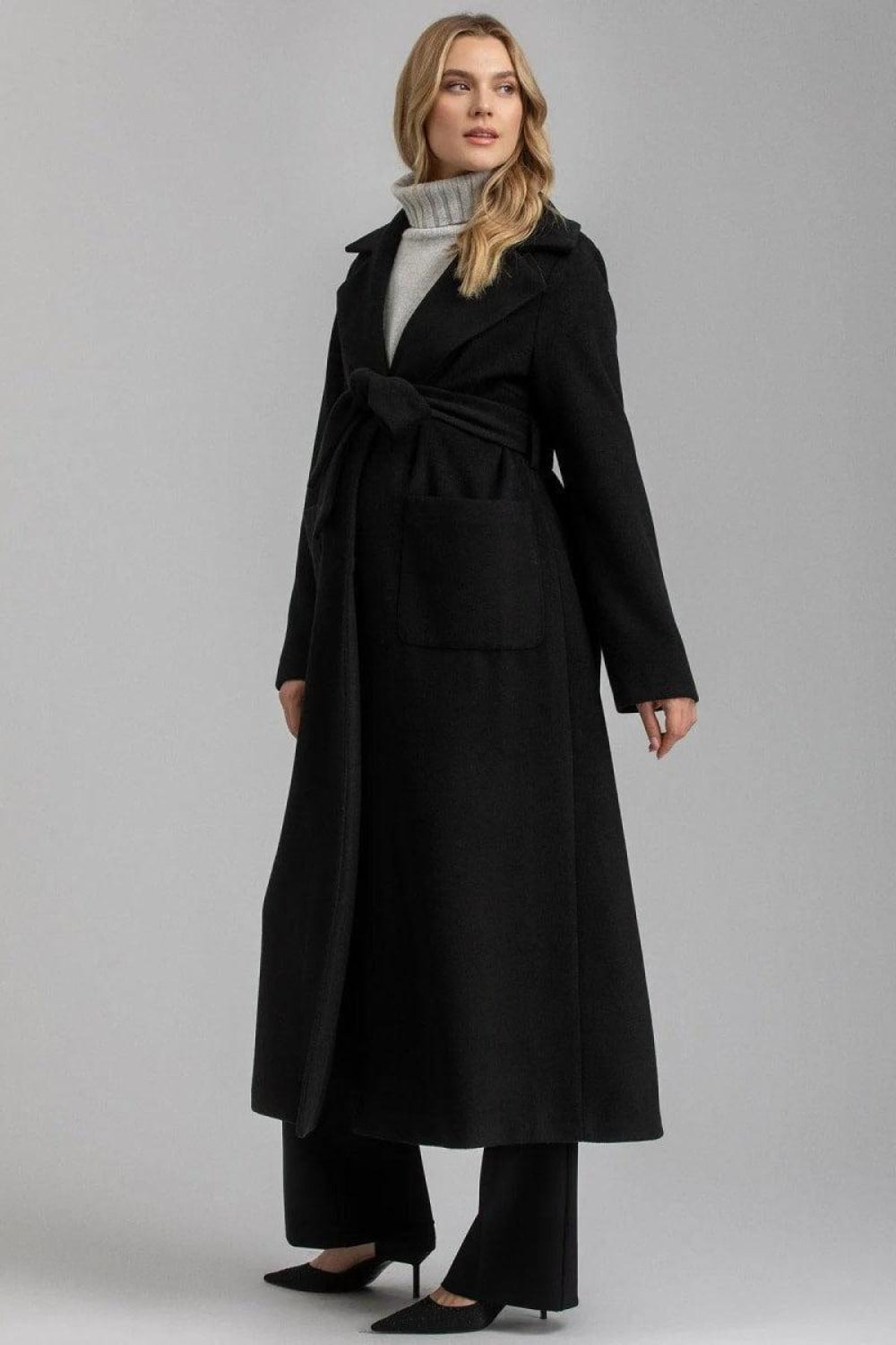 FLAMINIA Maternity Coat - Black - Trench coat - adult