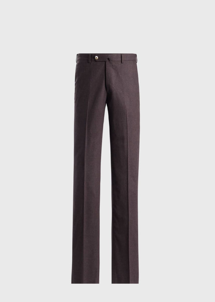 Flannel Dress Trouser - Chocolate - 35 - Trouser