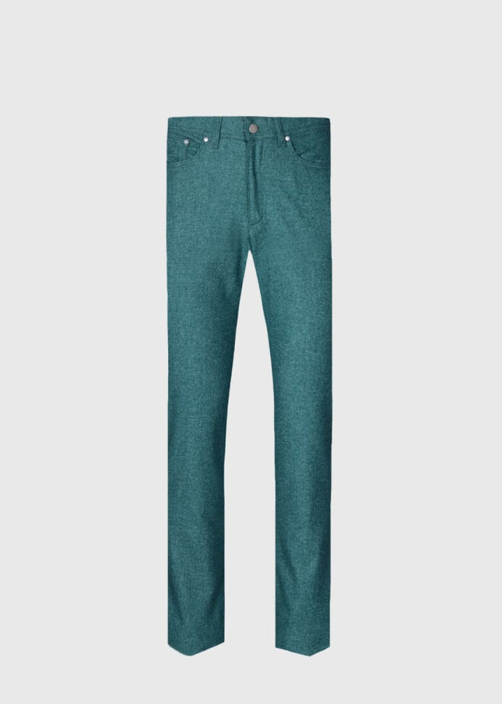 Flannel Five Pocket Pant - Teal - Pants
