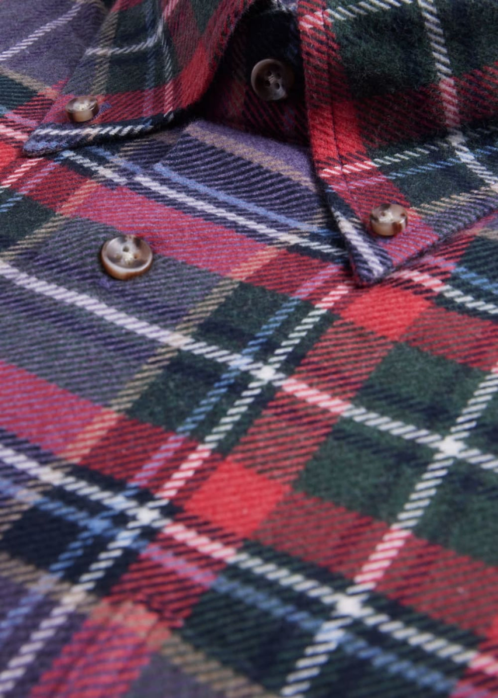 Flannel Plaid Sport Shirt - RED/PURPLE - XL (44) - Collared Shirt
