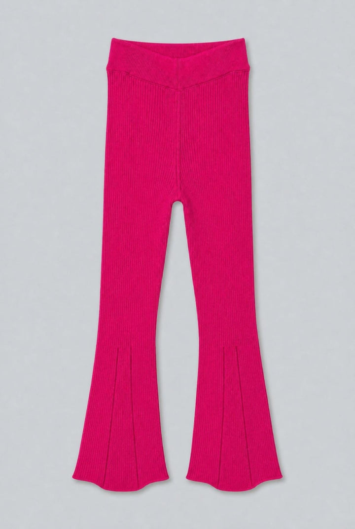 Flare Sweater Pants - Hot Pink - Pants