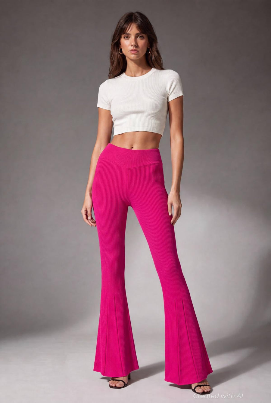 Flare Sweater Pants - Hot Pink - Pants