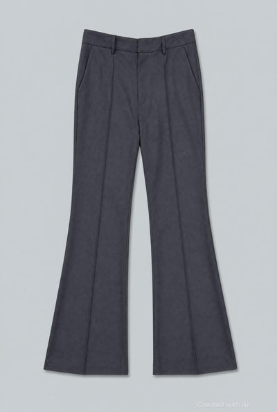 Flared Basic Trousers - Black - 38 / US 6 / S - Trouser