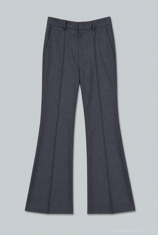 Flared Basic Trousers - Black - 38 / US 6 / S - Trouser