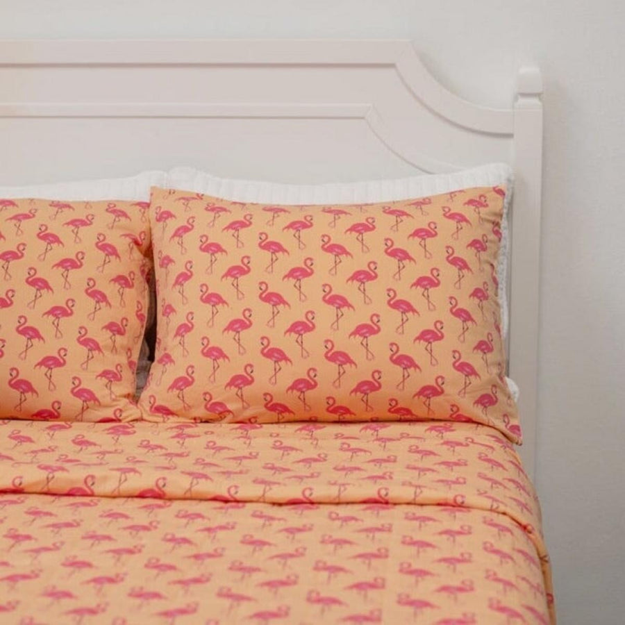 Flat Sheet Twin - Flamingo Peach - OS - Sheets